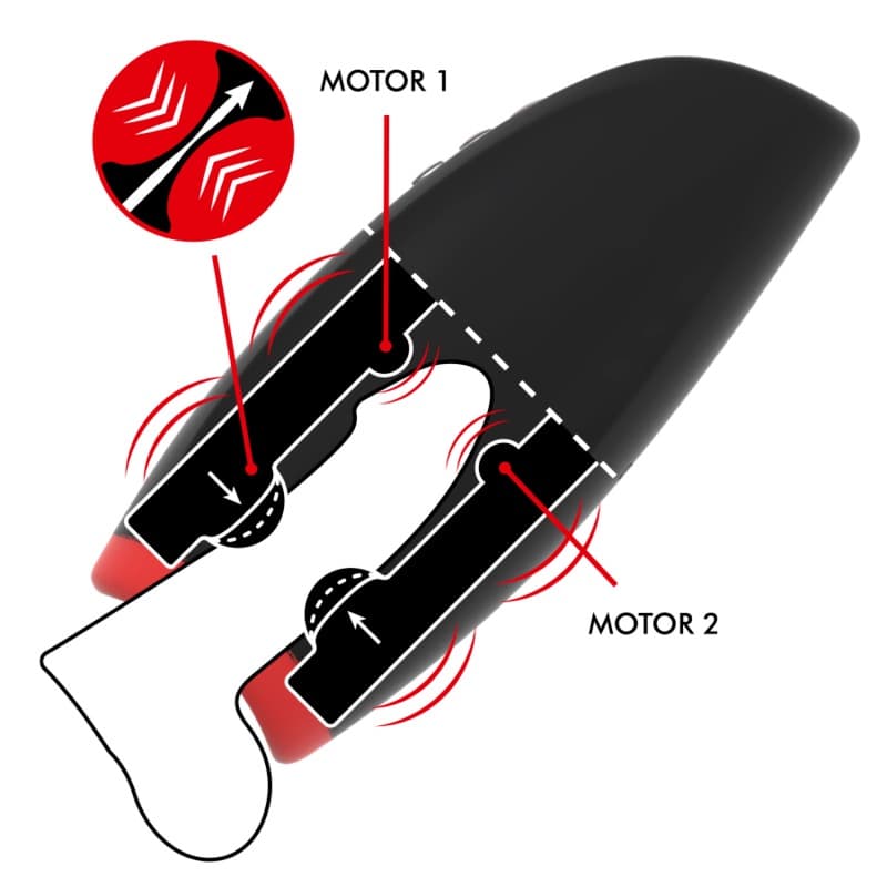 JAMYJOB NOVAX MASTURBÁTOR S VIBRAČNÍ A COMPRESSION dva motory